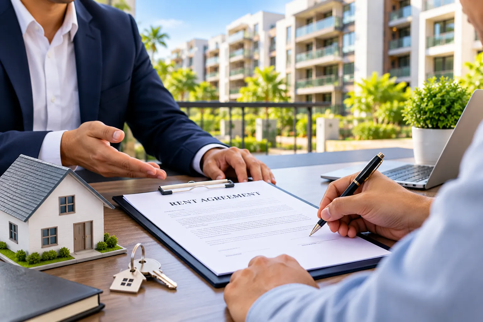 Online rent agreement service