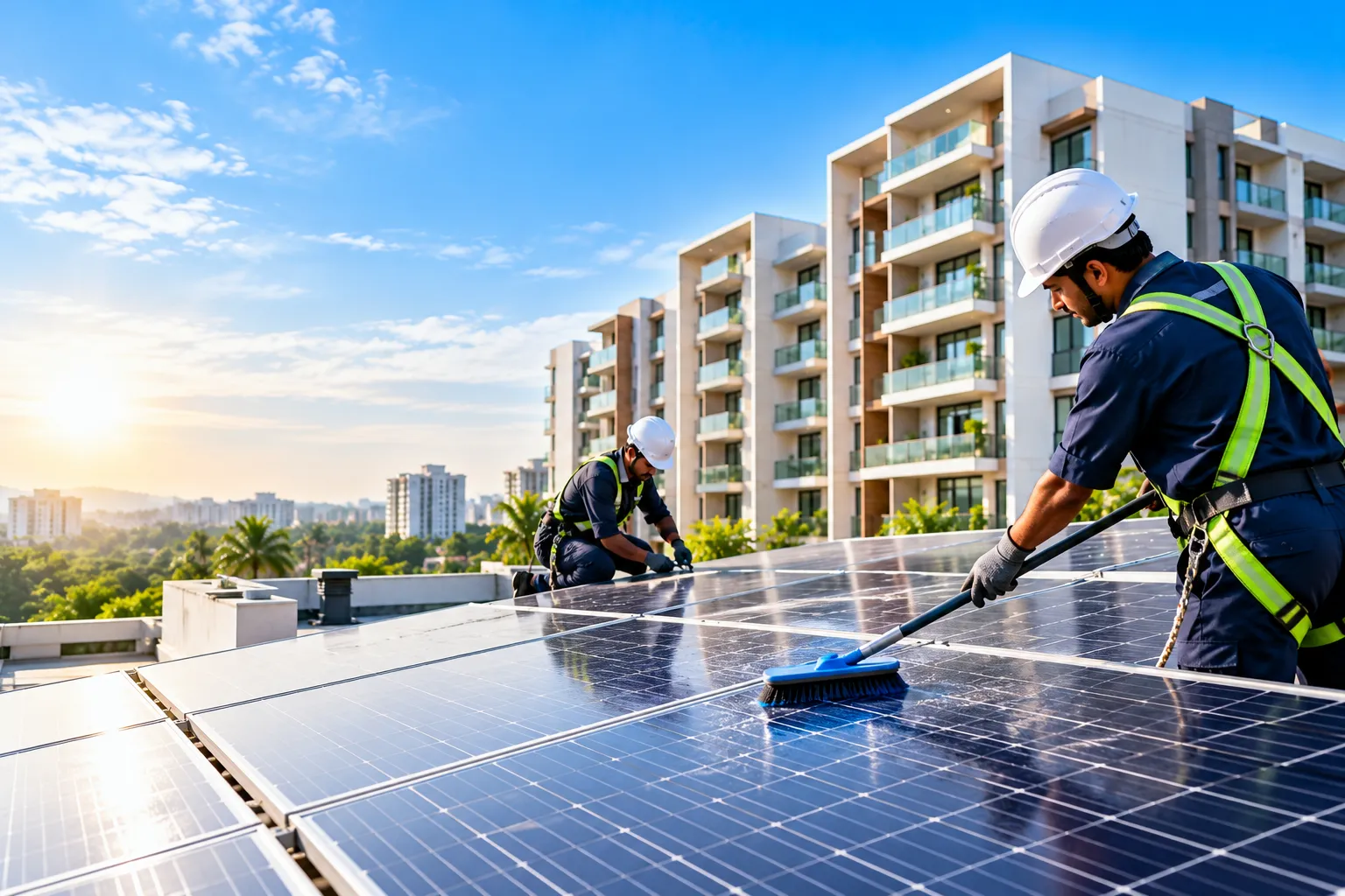 Solar installation and panel cleaning services